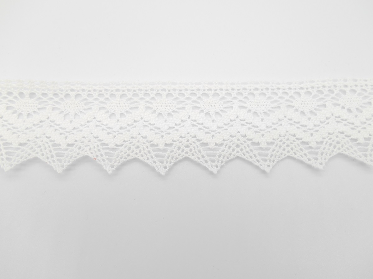 Δαντέλα Βαμβακερή Λευκή  No 15  Φάρδος  4 cm