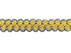 Δαντέλα  Χρυσή  Νο 1  Φάρδος  1,5 cm