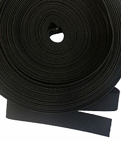Λάστιχο πλακέ Μαύρο 5 cm (Τιμή ανά Μέτρο)