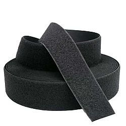 Velcro Ταινία - (Χριτς Χρατς) Μαύρο Μαλακό 2,5cm  Ραφτό