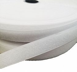  Velcro Ταινία - (Χριτς Χρατς)Λευκό  Μαλακό 2,5 cm Ραφτό