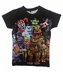 Μπλουζάκι Κοντομάνικο Παιδικό με Ψηφιακή Εκτύπωση DTG και στις 2 Πλευρές ( Full Print ) Five Nights At Freddy
